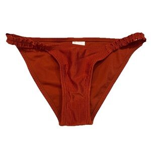Bikini High Leg Cheeky Swimsuit Bathing Suit Bottom Orange Size X-Small NWT